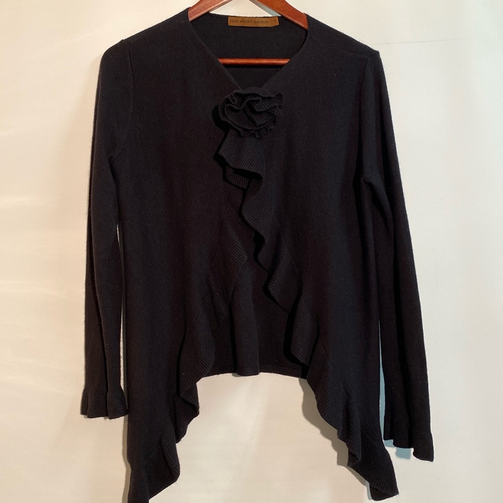 Fenn Wright Manson - Ruffle front waterfall cardigan. Size S